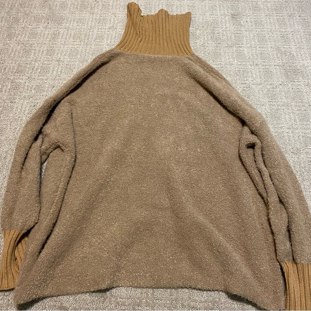 {Offline By Aerie} Turtle Neck Knit Pullover Sweater | Brown ~ Size Medium - Picture 5 of 16